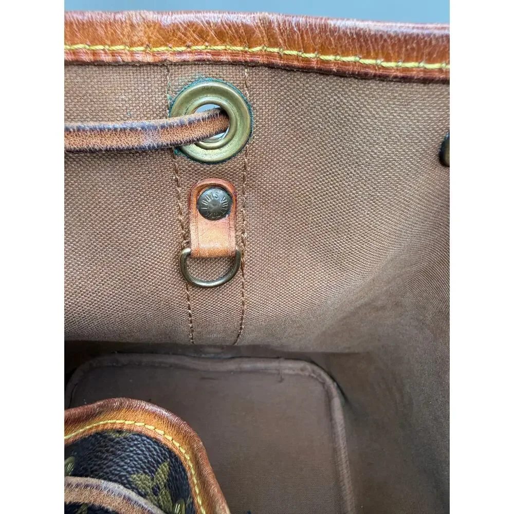 Vintage Louis Vuitton Noé Monogram Leather Shoulder Bag Cert. of Authenticity